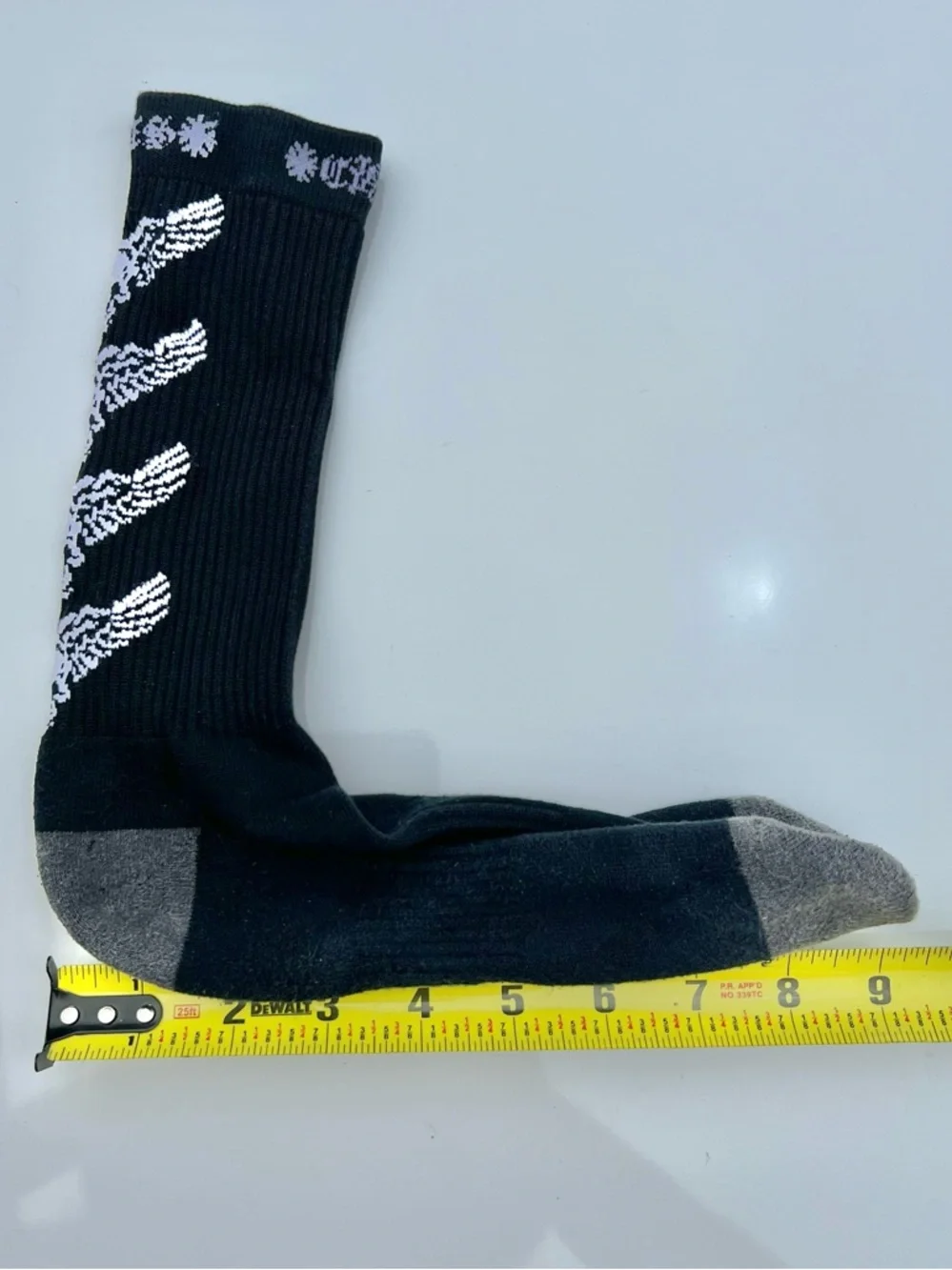 Chrome Hearts FOTI Socks Black Wing Skeleton Jarvis Harris Teeter Medium Sz 5-9